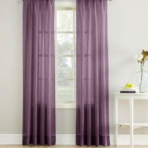 5 excellent condition purple curtains